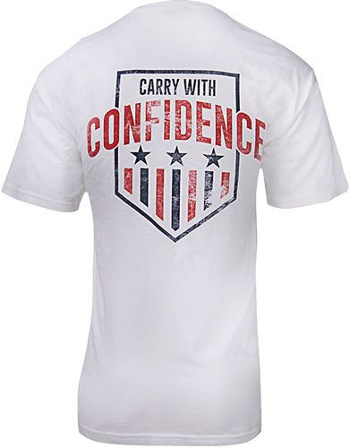 Glock AA75108 Carry With Confidence White Cotton Short Sleeve-img-0