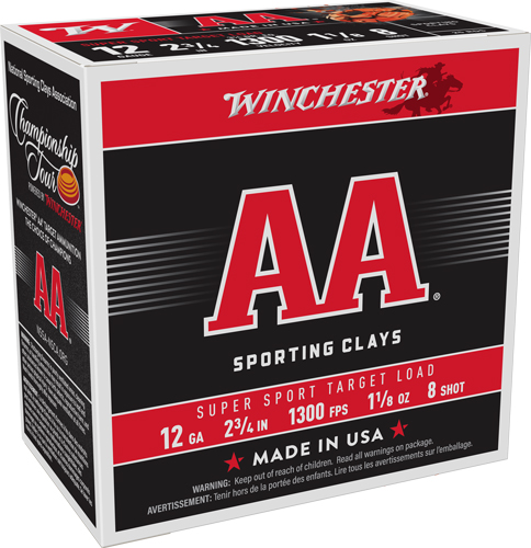 WINCHESTER AA 12GA 1-1/8OZ #8 1300FPS 250RD CASE-img-0