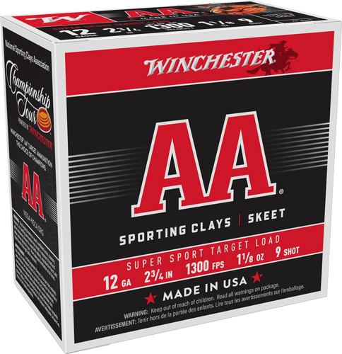 WINCHESTER AA 12GA 1-1/8OZ #9 1300FPS 250RD CASE-img-0