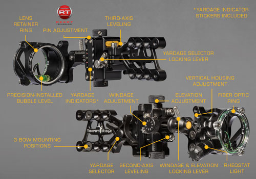 Trophy Ridge React Alpha Sight 1 pin .019 RH Model: AATS2011R19 - Trophy Ridge for sale at TheGunDock