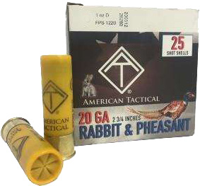 ATI GAME LOAD 20GA 2.75" 1OZ #8 250RD CASE LOT*