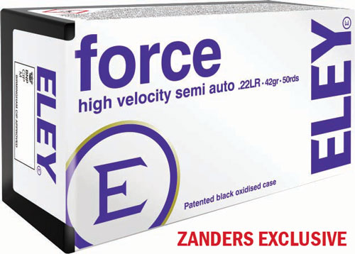 ELEY FORCE 22LR 42GR RN-50RD 100BX/CS Y FORCE 22LR 42GR RN-50RD 100BX/CS Ammo