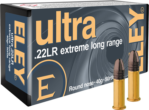 Eley 02600 Ultra Extreme Long Range 22LR 40GR RN 50RD Box