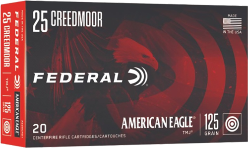 Federal Premium American Eagle AE25CRD1 25 Creedmoor 125 Grain TMJ 20-Round Box