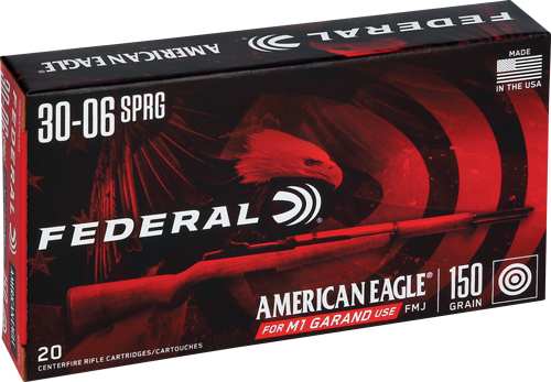 Federal American Eagle .30-06 Springfield 150 Grain FMJ M1 Garand 20-Round Box Ammunition