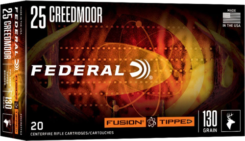 Federal Premium Fusion 25 Creedmoor 130 Grain Tipped Soft Point (20 Rounds)