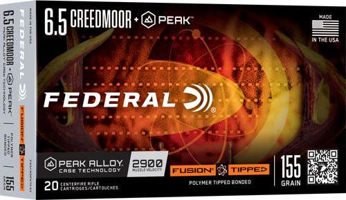 Federal Fusion Tipped Peak 6.5 Creedmoor 155 gr Polymer Tipped Ammunition