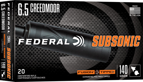Federal Fusion 6.5 CM 140GR - Subsonic Fusion 20RD 10BX/CS