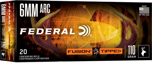 Federal Fusion Tipped 6mm ARC 110 Grain (20 Rounds)
