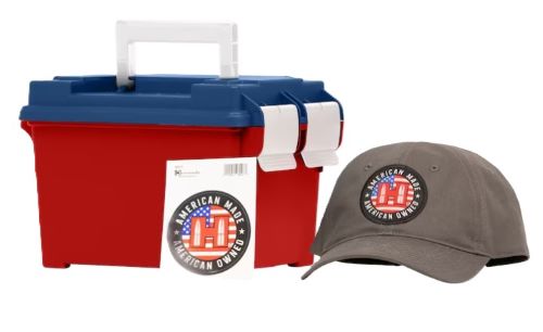 nady American Gunner 6.5 Creedmoor 140 Grain Hollow Point Boat Tail(HPBT) Can Sticker & Hat! Ammo