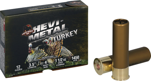 HEVI-SHOT HEVI METAL 12GA - 3.5in. 1-1/2OZ #4 5RD 10BX/CS - Shotgun ...