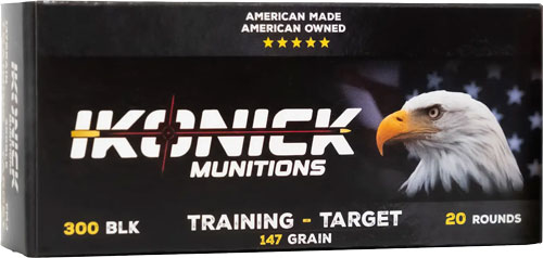 IKONICK Premium Range .300 AAC Blackout 147 Grain FMJBT Ammunition