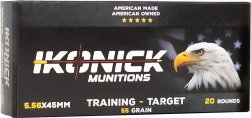 IKONICK USA Premium Range 5.56 NATO 55 Grain FMJ 20-Round Box