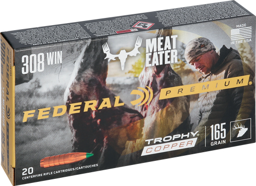 Federal Premium Trophy Copper .308 Winchester 165gr Rifle Ammunition (20 Rounds)