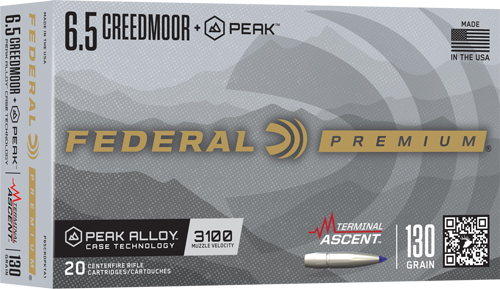 Federal Terminal Ascent Peak 6.5 Creedmoor 130gr (20/Box)