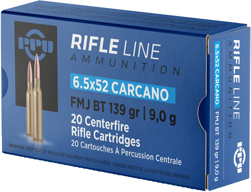 i Partizan PP6CF Full Metal Jacket Boat Tail 139 Grain 6.552mm Carcano 2525 Fps Ammo