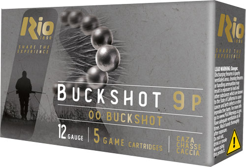 Rio Royal Buck RB129 12 Gauge 2-3/4" 00 Buckshot Shotshell (5 Rounds)