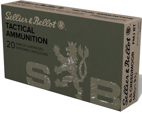 Sellier & Bellot SB65A 6.5 Creedmoor 140 Grain FMJBT 20 Rounds