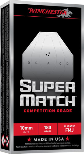 Winchester Super Match 10mm 180gr FMJ FN (50/10)