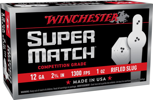 Winchester Super Match 12 Gauge 2-3/4" 1 oz Rifled Shotshell