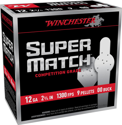 Winchester Super Match 12 Gauge 2-3/4" 9 Pellet 00 Buck Shot