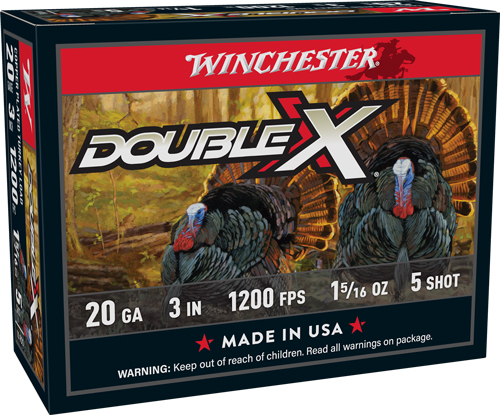 Winchester Double X High Velocity Turkey Load 20 Gauge 3 in. 1-5/16 oz #5 Shot (10 Rounds)