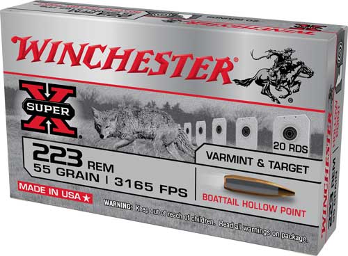 Winchester Super-X .223 Remington 55gr BTHP 20-Round Rifle Ammunition