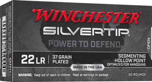 Winchester Silvertip 22 LR 37gr Hollow Point Rimfire Ammo