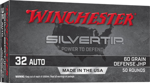 CHESTER SUPER-X 32 ACP-60GR SILVERTIP HP 50RD 10BX/CS Ammo