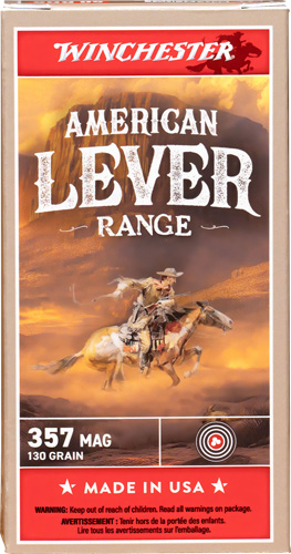 Winchester American Lever Range Ammunition .357 MAG 130GR FMJ 1510 FPS 50/Ct