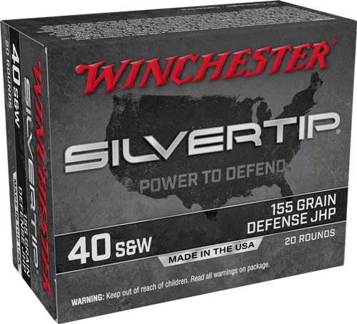chester W40SWST Silvertip Defense Silvertip Jacket Hollow Point 155 Grain .40 S&W 1205 Fps Ammo