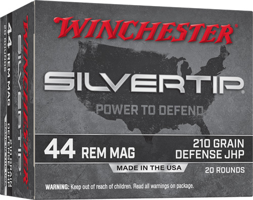 Winchester Silvertip Handgun Ammunition 44 Rem MAG 210 Gr. JHP 1250 FPS 20/Ct