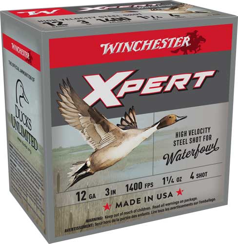 Winchester Xpert High-Velocity Steel Shotshells 12 Gauge 3" #4 1-1/4 oz