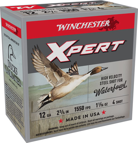 Winchester Super-X Xpert High Velocity Steel Waterfowl 12 Gauge 2.75" #4 Shotshell