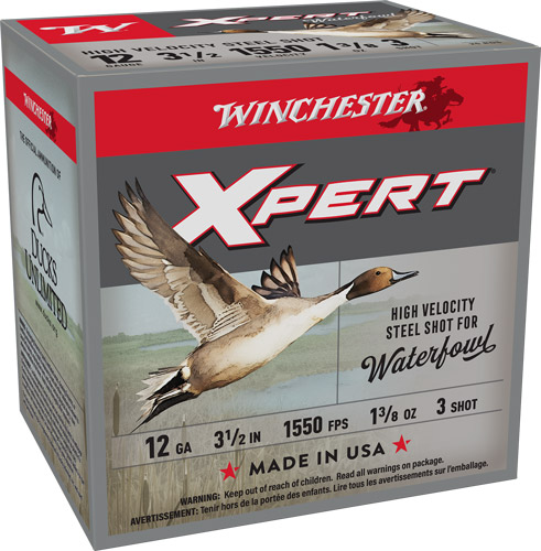 Winchester Xpert Steel Super-X Waterfowl 12 Gauge 3.5" 1-3/8oz #3 25rd Shotshell