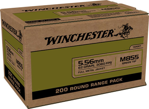 chester WM855200 USA M855 Green Tip Full Metal Jacket 62 Grain 5.56x45mm NATO Ammo