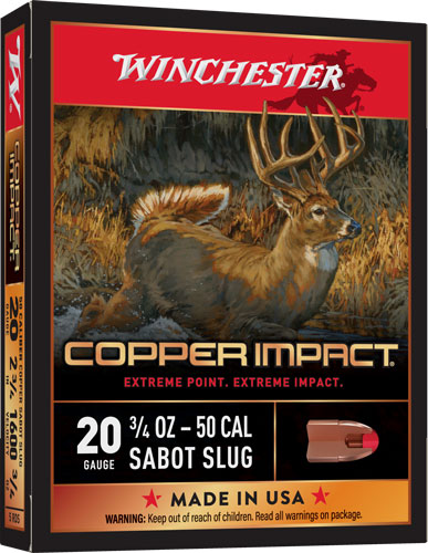 Winchester Copper Impact 20 Gauge 2-3/4" Lead-Free Copper Sabot Slug (5 Rounds)