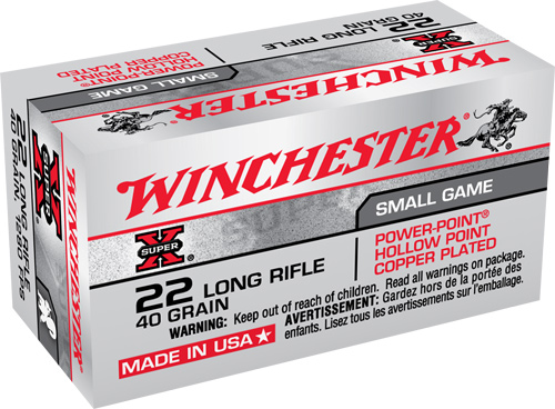 Winchester X22LRPPB 22LR 40GR Lead-HP 2220RD Case