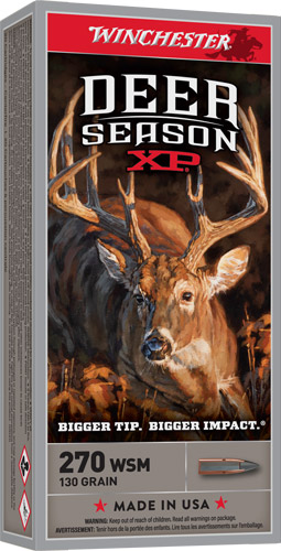 Winchester Deer Season XP .270 WSM 130 Grain Extreme Point Polymer Tip Rifle Ammunition (20 Rounds)