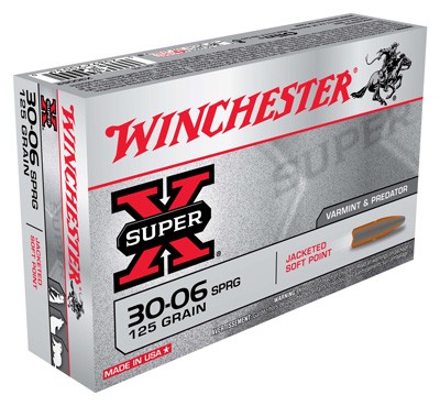 CHESTER SUPER-X 30-06-125GR JSP 20RD 10BX/CS Ammo