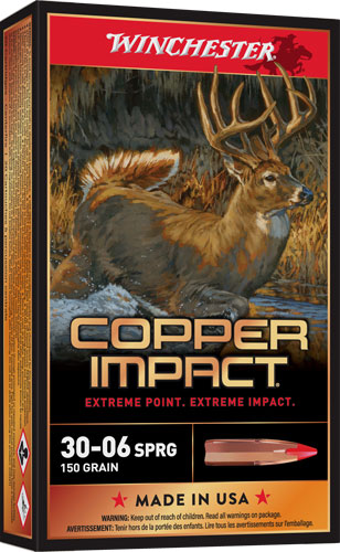 Winchester Copper Impact .30-06 Springfield 150 Grain Lead-Free Rifle Ammunition (20 Rounds)