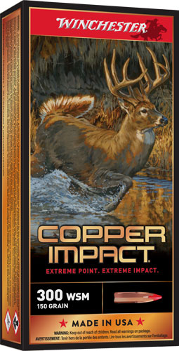 Winchester Copper Impact .300 WSM 150 Grain Lead-Free Rifle Ammunition