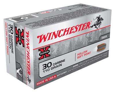 WINCHESTER SUPER-X 30 CARBINE-110GR HSP 50RD 10BX/CS CHESTER SUPER-X 30 CARBINE-110GR HSP 50RD 10BX/CS Ammo