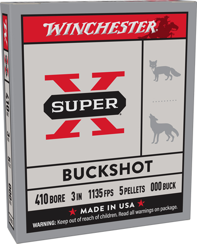 Winchester Super-X Buckshot 410 Gauge 3" #000 5 Pellets