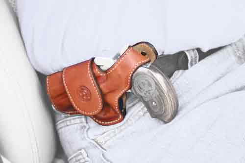 Bond Arms BAHDT350TNLBT Driving Holster LH Thumbsnap Tan Leather