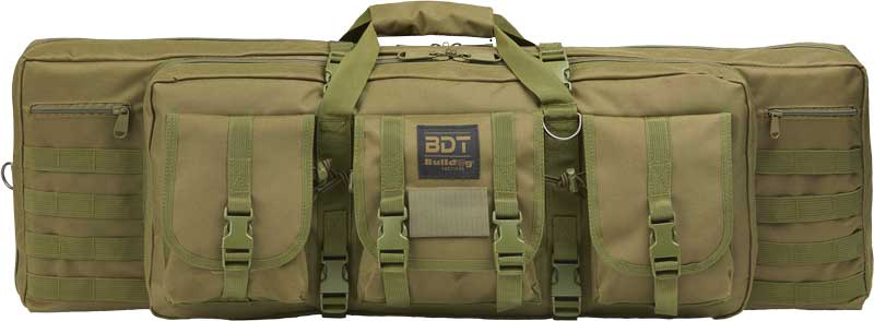 Bulldog 43" Single Tactical CS - 3 Large Accessory Pockets GRN
