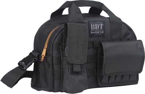 Bulldog Tactical Pistol Range Bag W/Molle MAG Pouches - Black