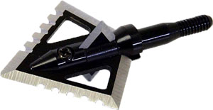 Magnus Broadheads Black Hornet 4-Bld Serrate 100Gr 1 1/4" 3PK BHSR1004 - Magnus Bullet Company for sale at TheGunDock