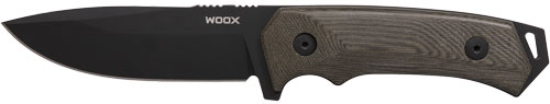 WOOX KNIFE ROCK 62 FIXED BLADE 4.25" BLACK MICARTA PLAIN-img-0