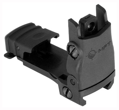 Rear Back Up Polymer Sight Flip Up with Windage Adjustment